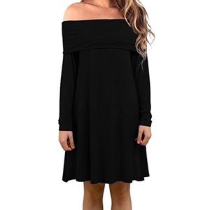 Off the Shoulder Long Sleeve Dress